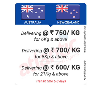 Affordable courier service from India to Australia and New Zealand