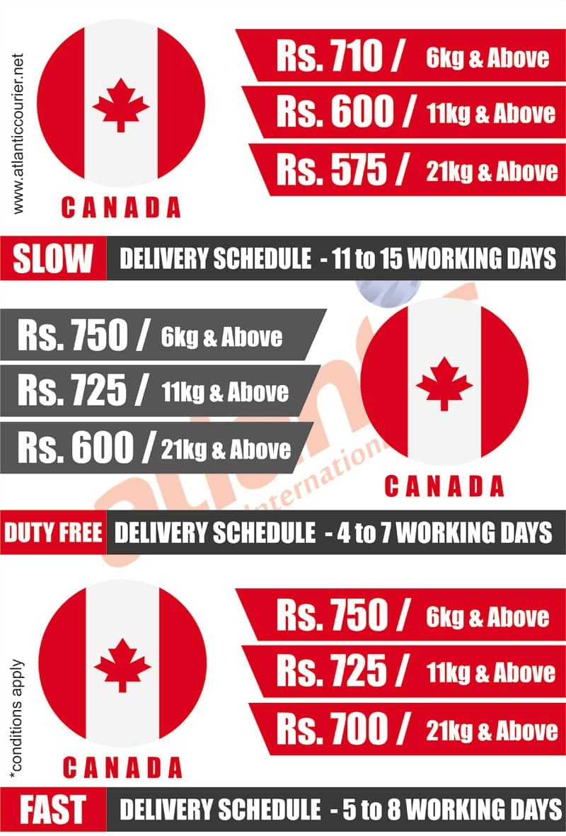 Reliable courier shipping from Surat to Canada