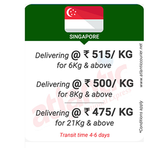 Fast and affordable courier service from India to Singapore