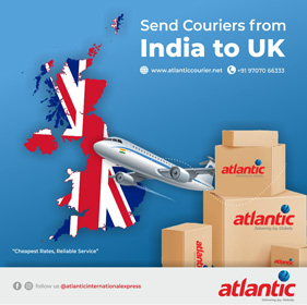 How can I send courier from India to UK?